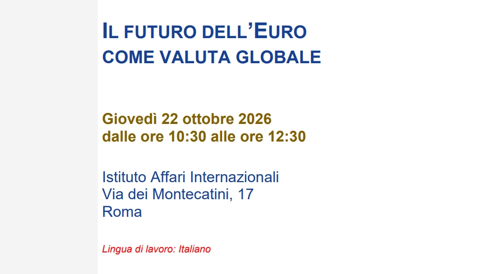 Il futuro dell'euro come valuta globale